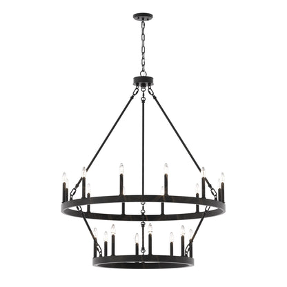 Acroma 20-light Modern Farmhouse 40In Round Wagon Wheel Chandelier with UL