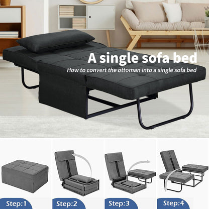 Convertible Sofa Bed Sleeper Sofa Chair Couch Folding Ottoman Recliner Chairs for Living Room