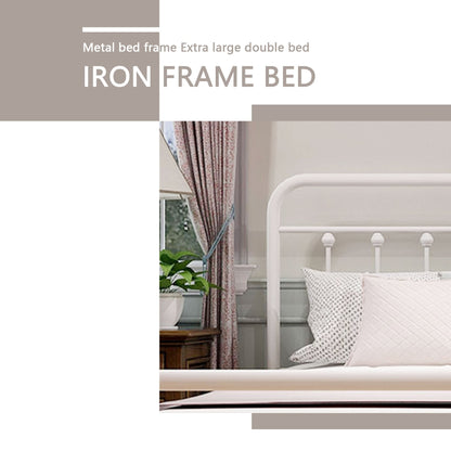 Alazyhome Simple Vintage Metal Platform Bed Frame, Easy-Assembly