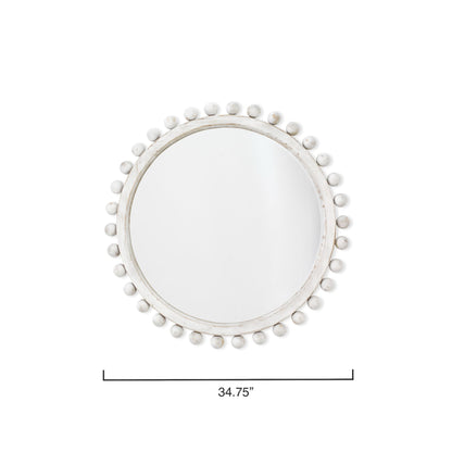 Alden Décor Orion Round Wood Mirror, Natural