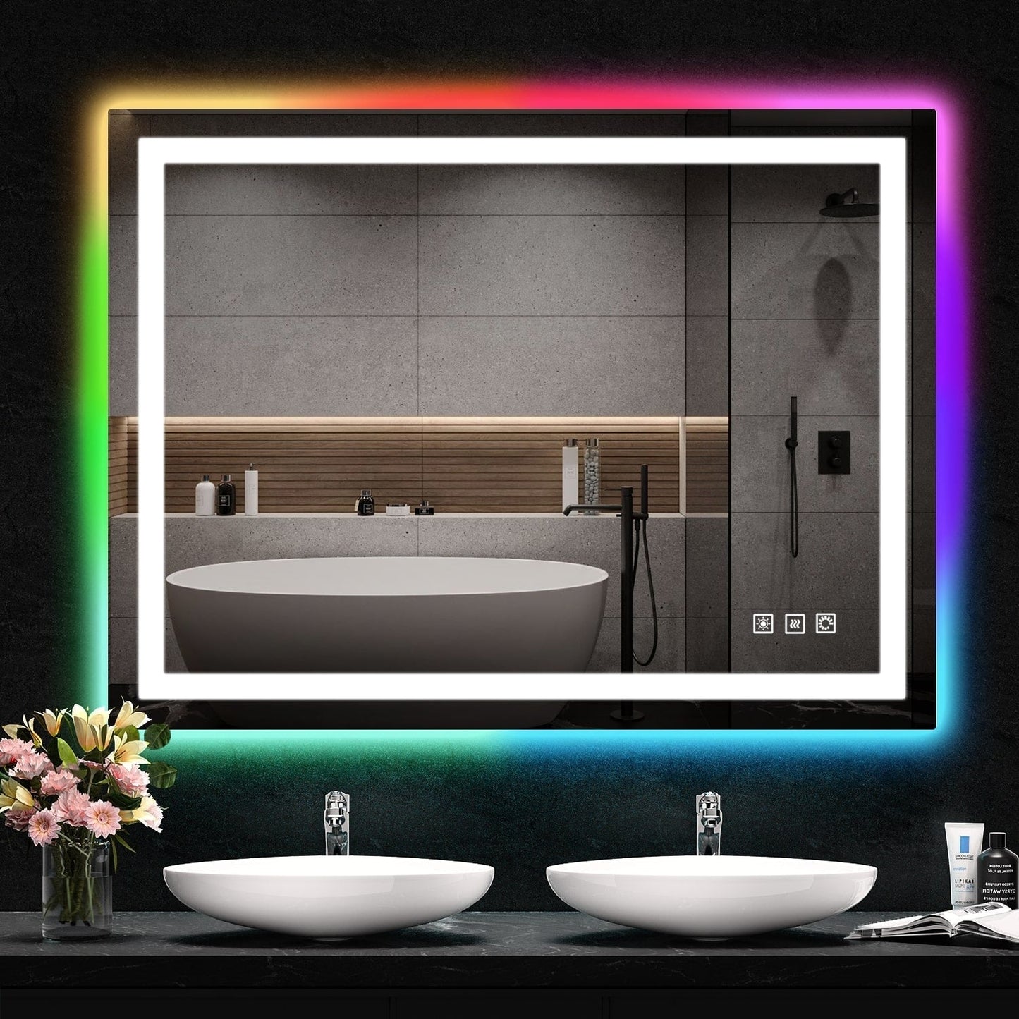 Anti-Fog RGB Backlit & LED Frontlit Bathroom Mirror