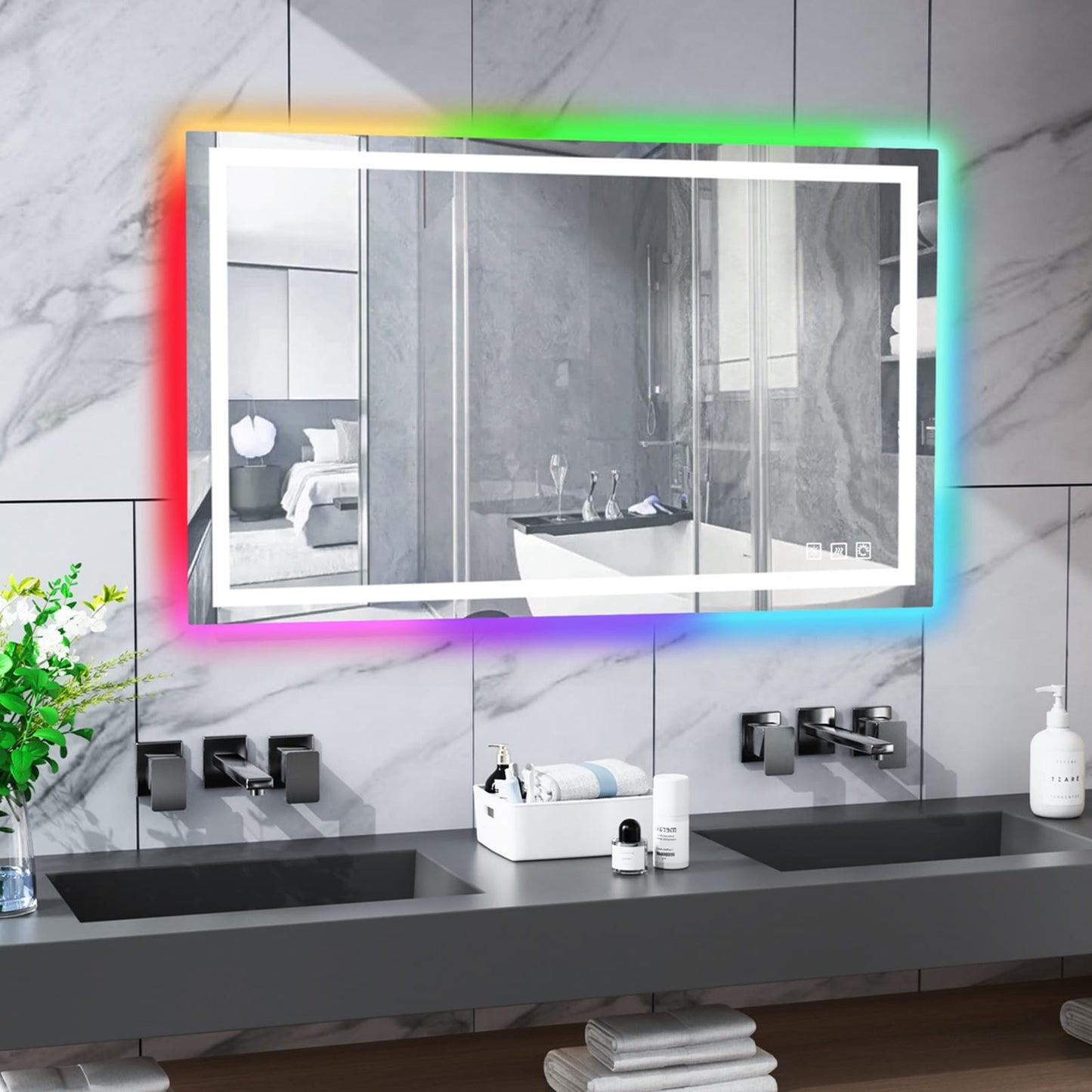 Anti-Fog RGB Backlit & LED Frontlit Bathroom Mirror