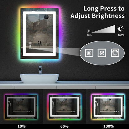 Anti-Fog RGB Backlit & LED Frontlit Bathroom Mirror