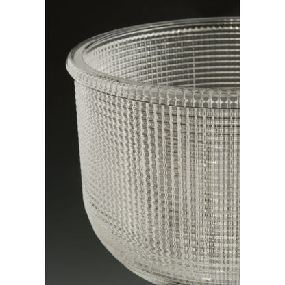 Archie Collection Three-Light Polished Chrome Clear Double Prismatic Glass Coastal Bath Vanity Light - 8.75 x 26.25 x 7.25