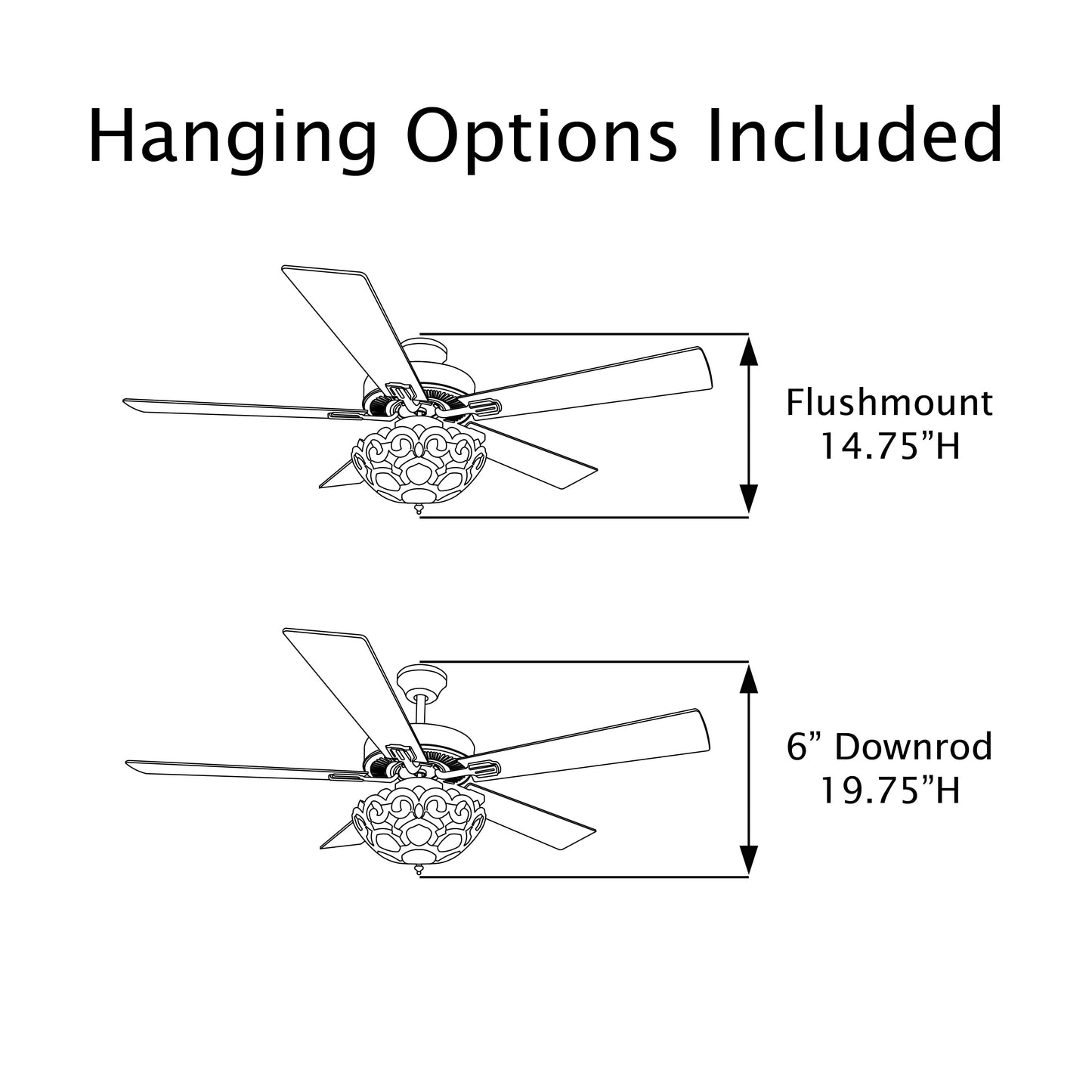 Astrid River of Goods Multicolored Oil-Rubbed Bronze and Stained Glass 3-Light 52-Inch Ceiling Fan - 52 x 52 x 14.75/19.75