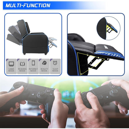 BOSSIN PU Leather Ergonomic Gaming Single Recliner Seating Sofa for Living Room