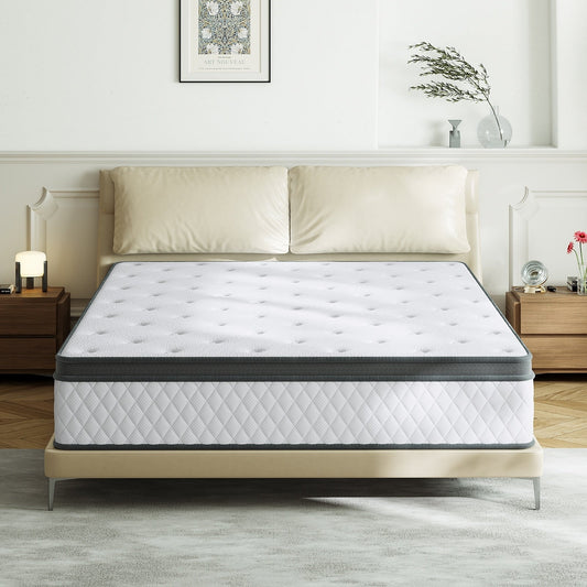 SweDrea 12 in. Firm Hybrid Memory Foam Mattress with CertiPUR-US and Oeko-TEX , Featuring Reinforced Springs.
