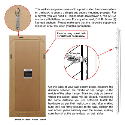 Beveled Rectangular Clear HD Wall Mounted Mirror for Bathroom, Vanity, Bedroom Mirrors, 3 sizes