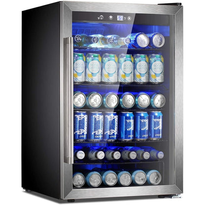 Beverage Refrigerator Cooler-145 Can Mini Fridge
