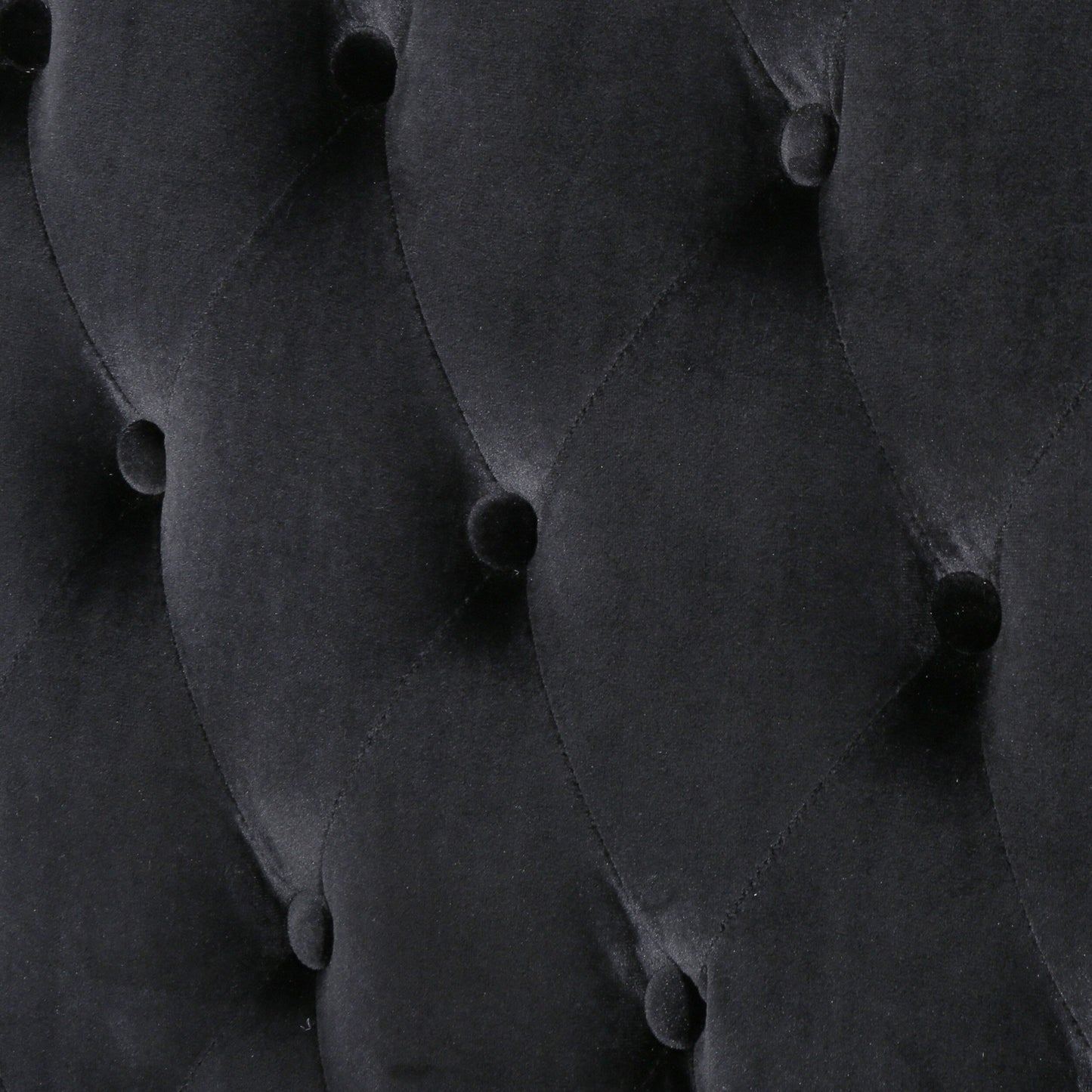 Black Velvet Button Tufted High Wingback Loveseat Sofa