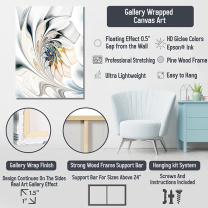 Bright Cloudy Sunset in Calm Ocean - Contemporary Seascape Art Canvas