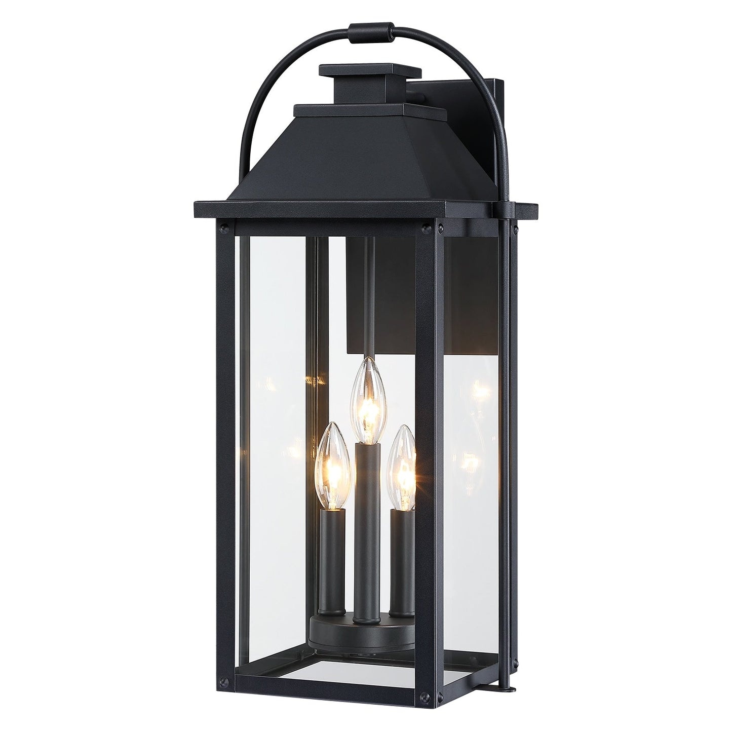 Brits Black Outdoor Wall Lantern Sconce Light
