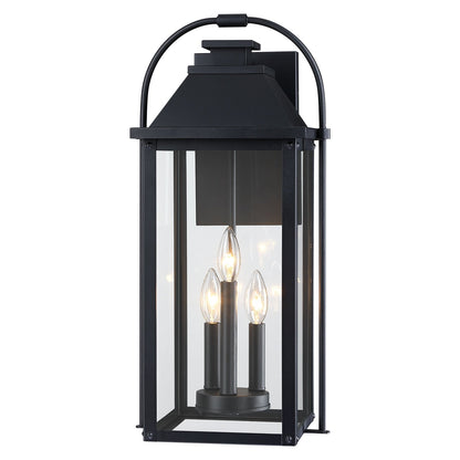 Brits Black Outdoor Wall Lantern Sconce Light