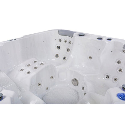Buenospa Jersey 6 - Person 46 - Jet Hot Tub, Ice White, Gray with Ozone and LED Lights