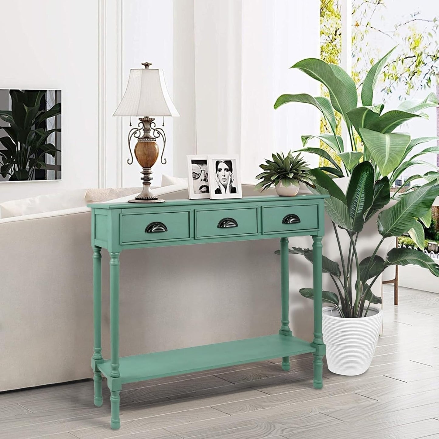 Burlington Wood 3-drawer Console Hallway Table