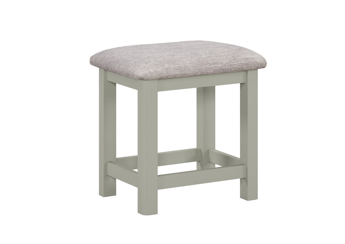 Tabouret de coiffeuse Camden Sage avec assise en tissu