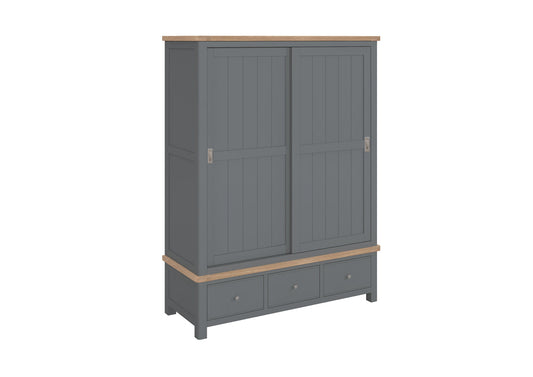 Grande armoire Camden Slate avec tiroirs