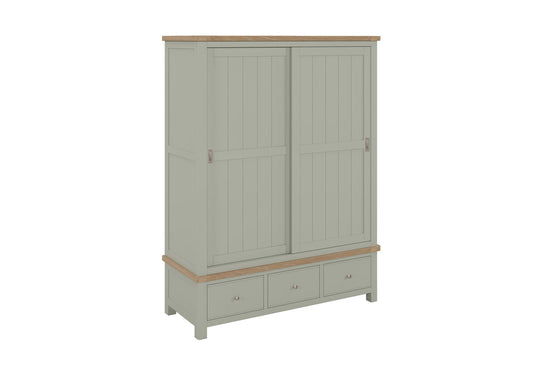 Grande armoire Camden Sage avec tiroirs