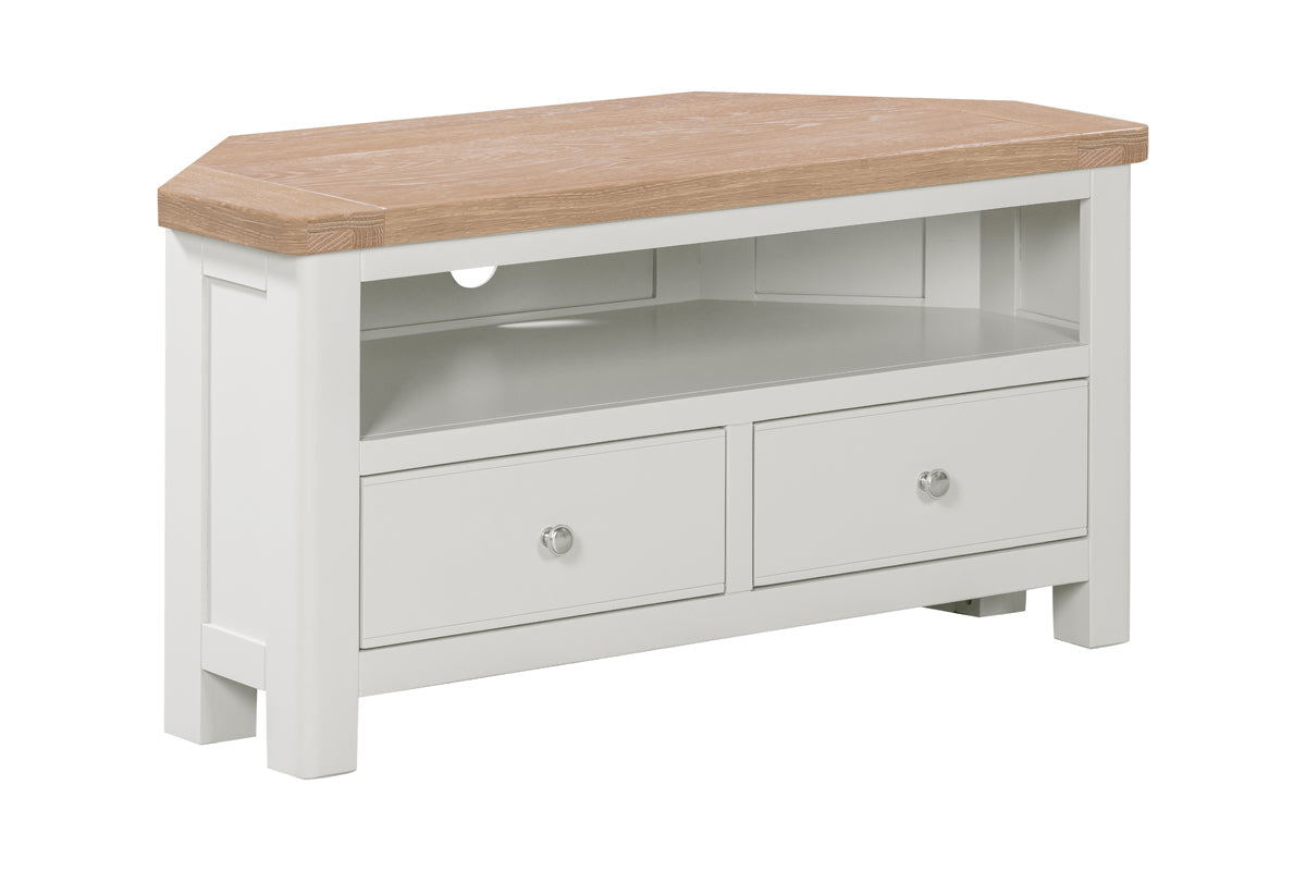 Meuble TV d'angle Camden Off White