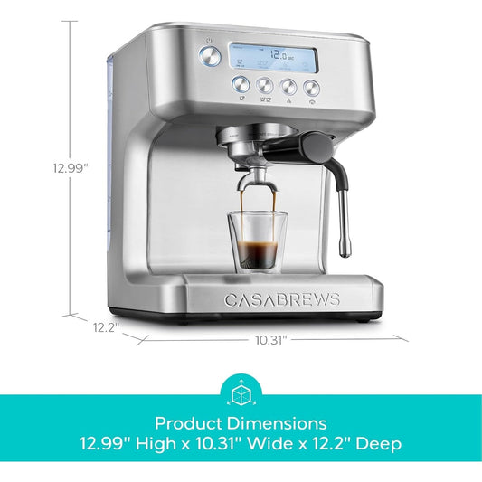 CASABREWS Ultra All in one Espresso Machine with LCD Display,Silver