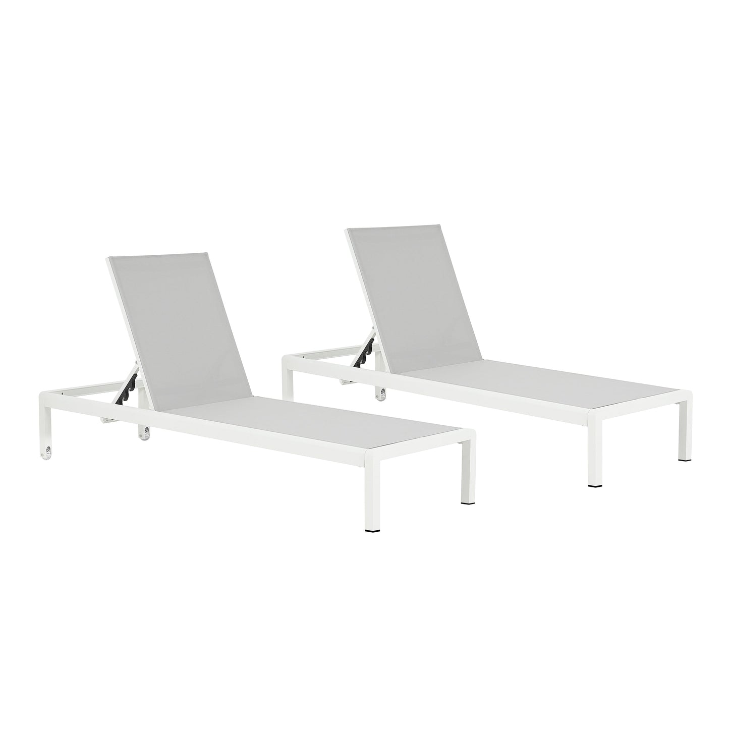 Cape Coral Outdoor Aluminum Chaise Lounge (Set of 2) by Christopher Knight Home - 77.56 D x 25.20 W x 11.80 H