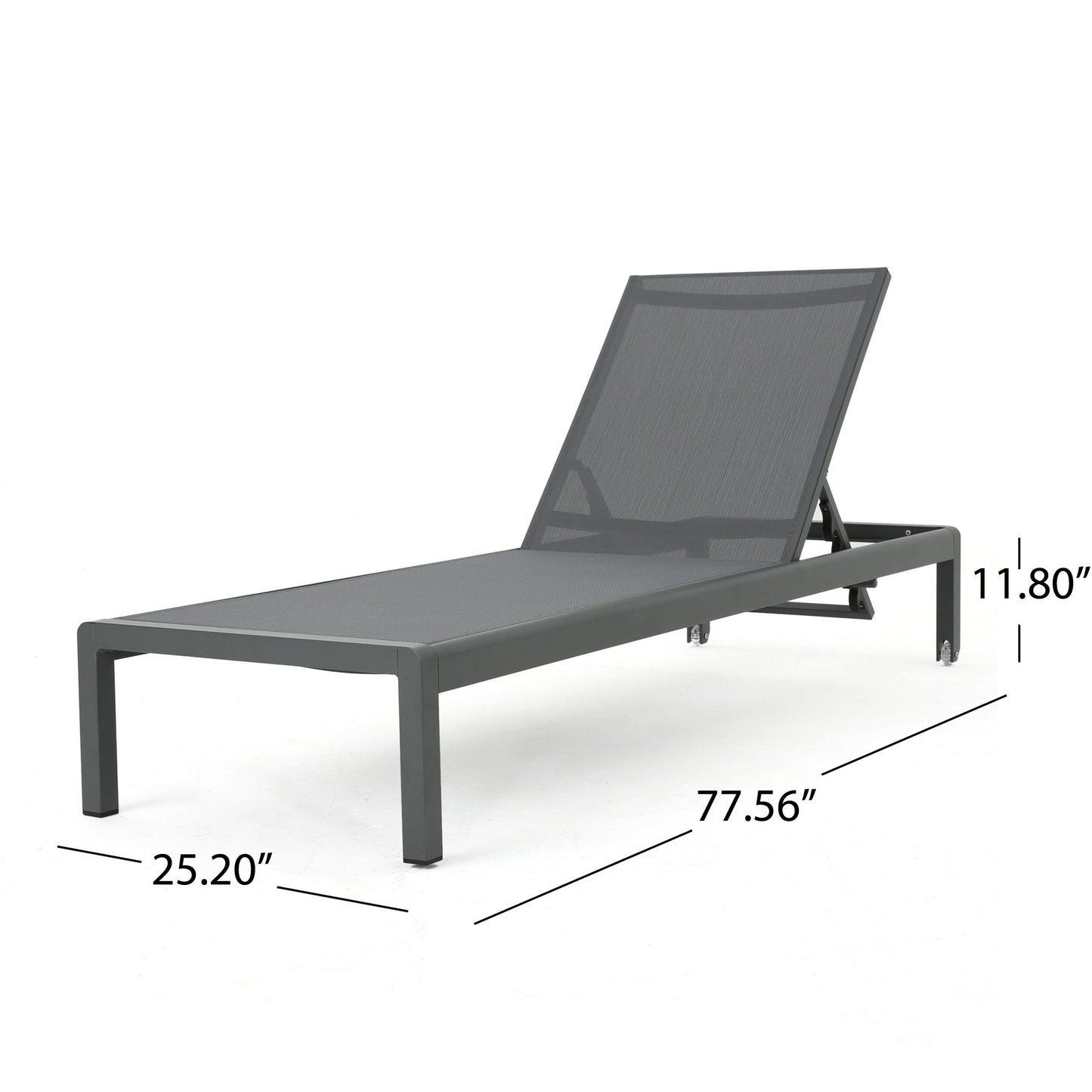 Cape Coral Outdoor Aluminum Chaise Lounge (Set of 2) by Christopher Knight Home - 77.56 D x 25.20 W x 11.80 H