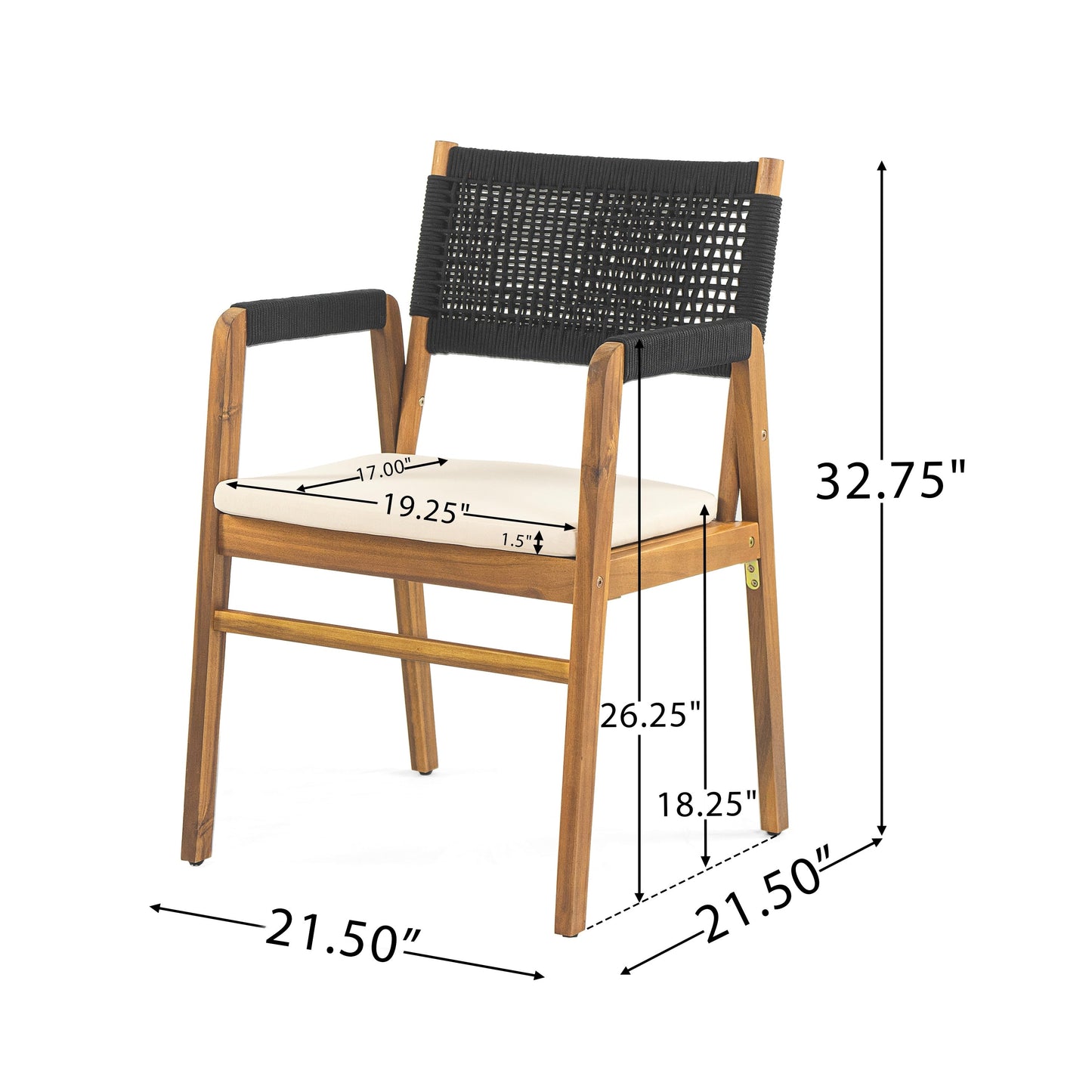 Captef Outdoor 5-piece acacia wood Dining Set by Christopher Knight Home