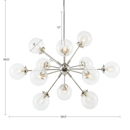 INK+IVY Paige 12-Light Chandelier with Oversized Globe Bulbs
