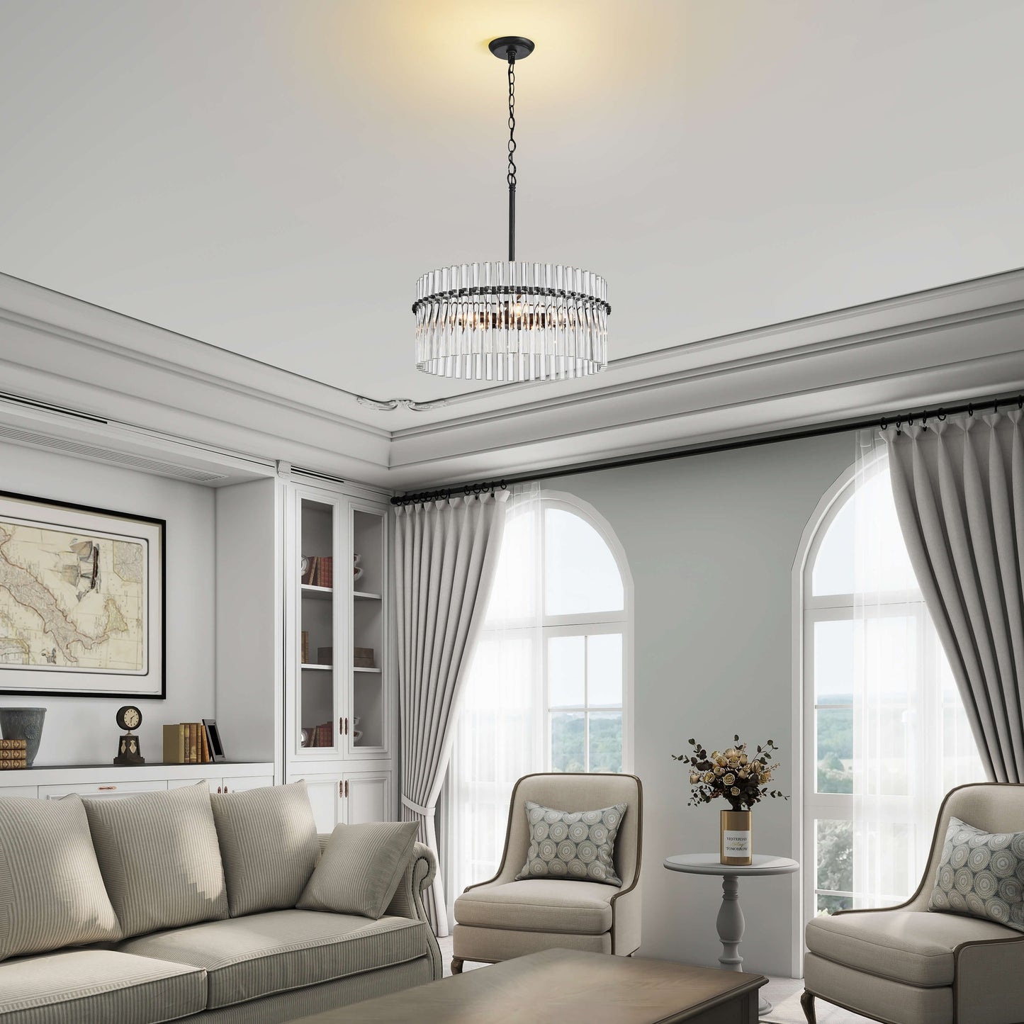 Casandra 5-light Crystal Chandelier