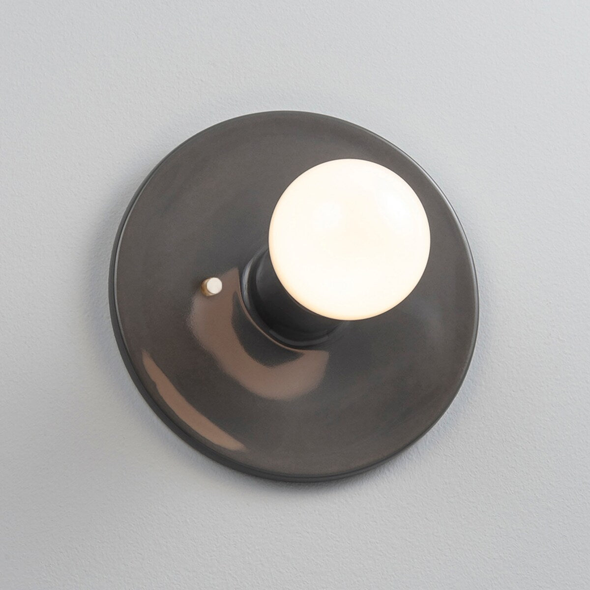 Ceramic Discus Wall Sconce