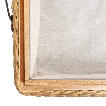 happimess Hyacinth/Wood Underbed Storage Bin with Wheels & Handles