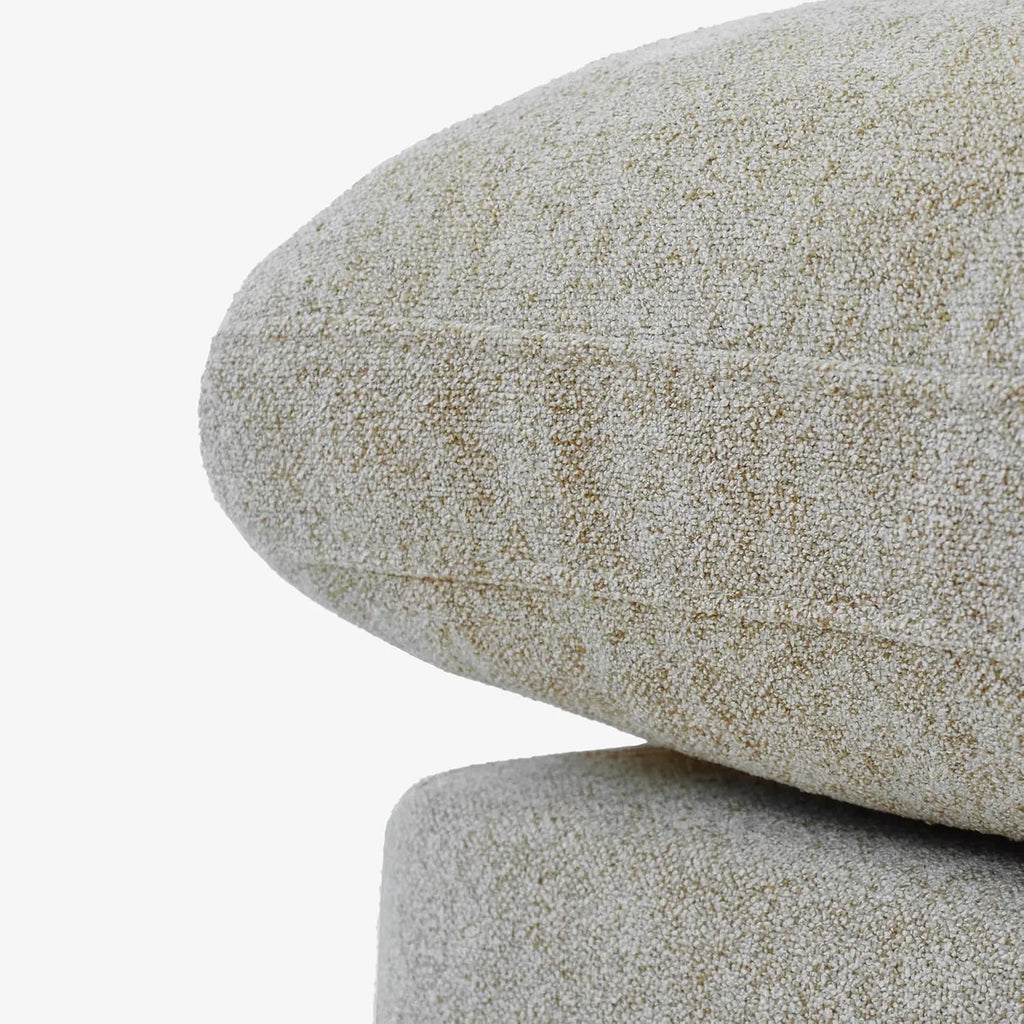 Canapés d'angle Deluxe Premium Cloud | Canapé 1 place sans accoudoirs en coton et lin kaki