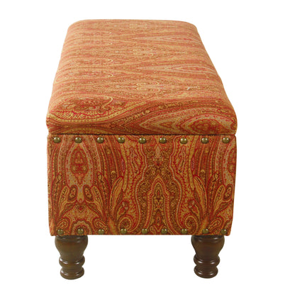 Copper Grove Muscari Upholstered Storage Bench with Nailhead Trim