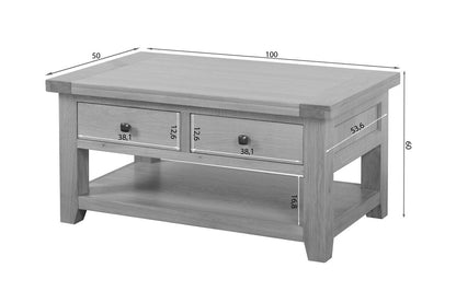 Table basse Cotswold à 2 tiroirs
