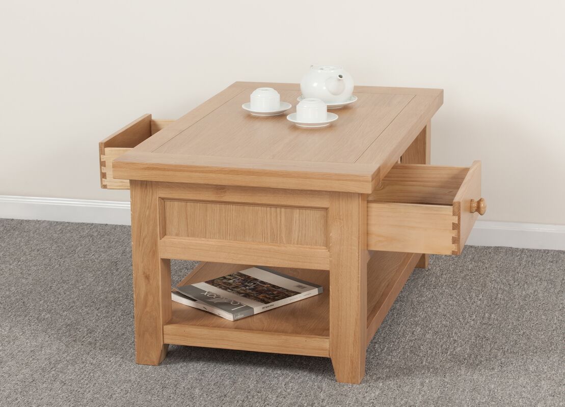 Table basse Cotswold à 2 tiroirs