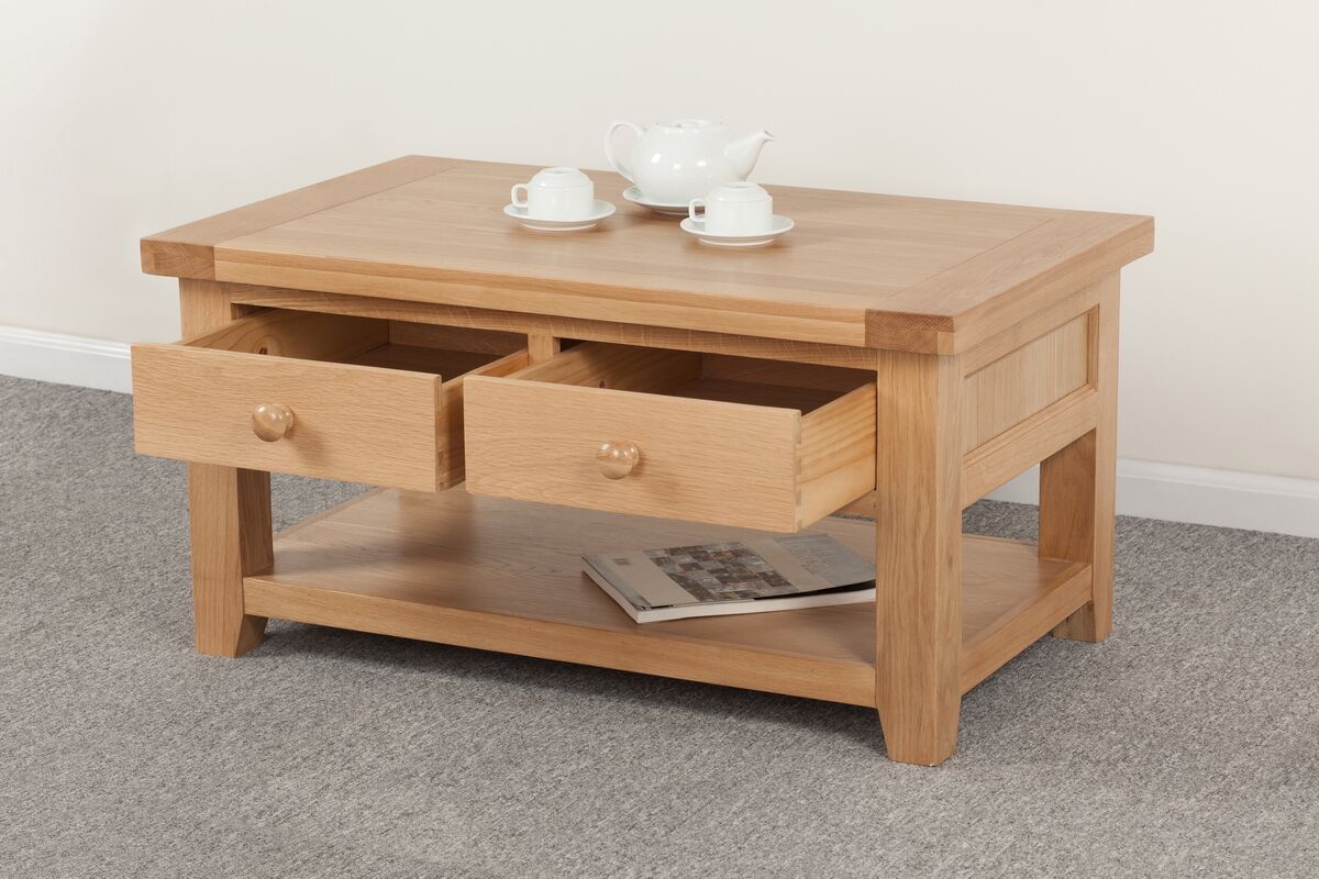 Table basse Cotswold à 2 tiroirs