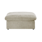 Canapés d'angle Deluxe Premium Cloud | Poufs kaki en coton et lin (1 pièce) | 40 housses amovibles et lavables