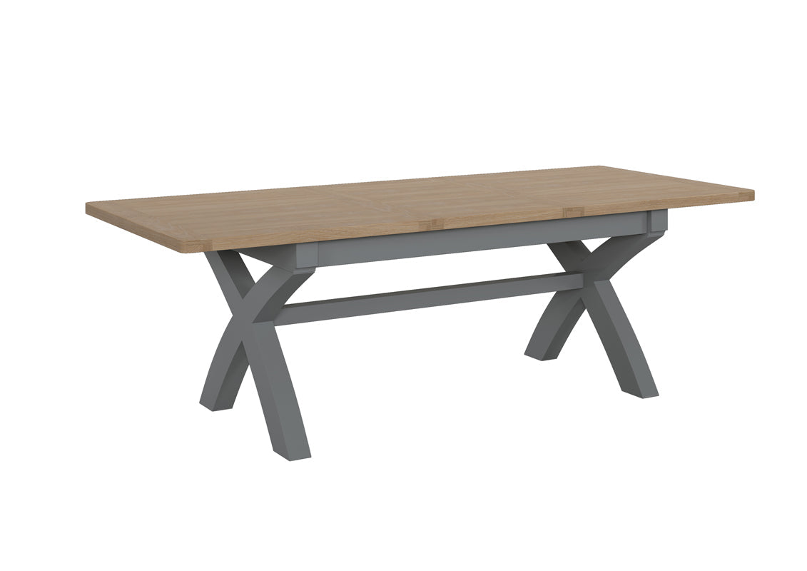 Table à pieds croisés en ardoise Camden 180 cm - 240 cm