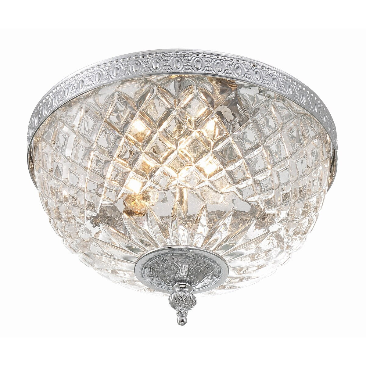 Crystorama 2 Light Crystal Flush Mount - 10W x 8H x 10D