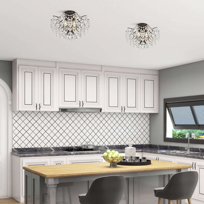 Dalia Elegant Indoor 3-light Crystal Flush Mount