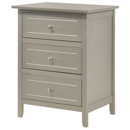 Daniel 3-drawer Transitional Wooden Nightstand