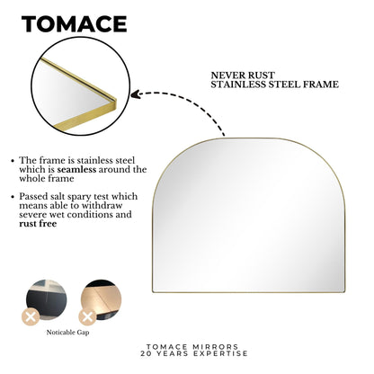 TEHOME Dezerae Large Arch Mirror for Mantel, 40'' W x 32'' H