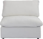 Canapés d'angle Deluxe Premium Cloud | Canapé 1 place sans accoudoirs en coton et lin blanc