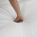 Canapés d'angle Deluxe Premium Cloud | Canapé 1 place sans accoudoirs en coton et lin blanc