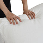 Canapés d'angle Deluxe Premium Cloud | Canapé 1 place sans accoudoirs en coton et lin blanc