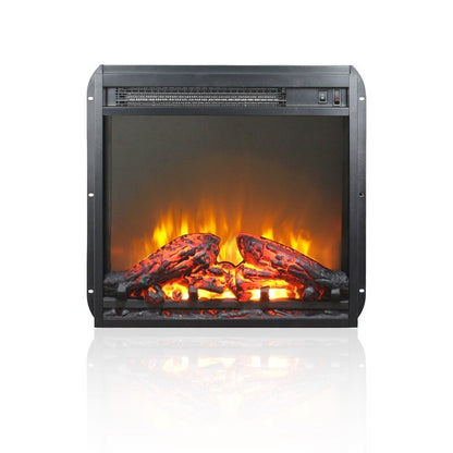 Electric Fireplace Insert with Adjustable Heating, Brightness, Timer and Overheat Protection, 1400W, CSA Listed