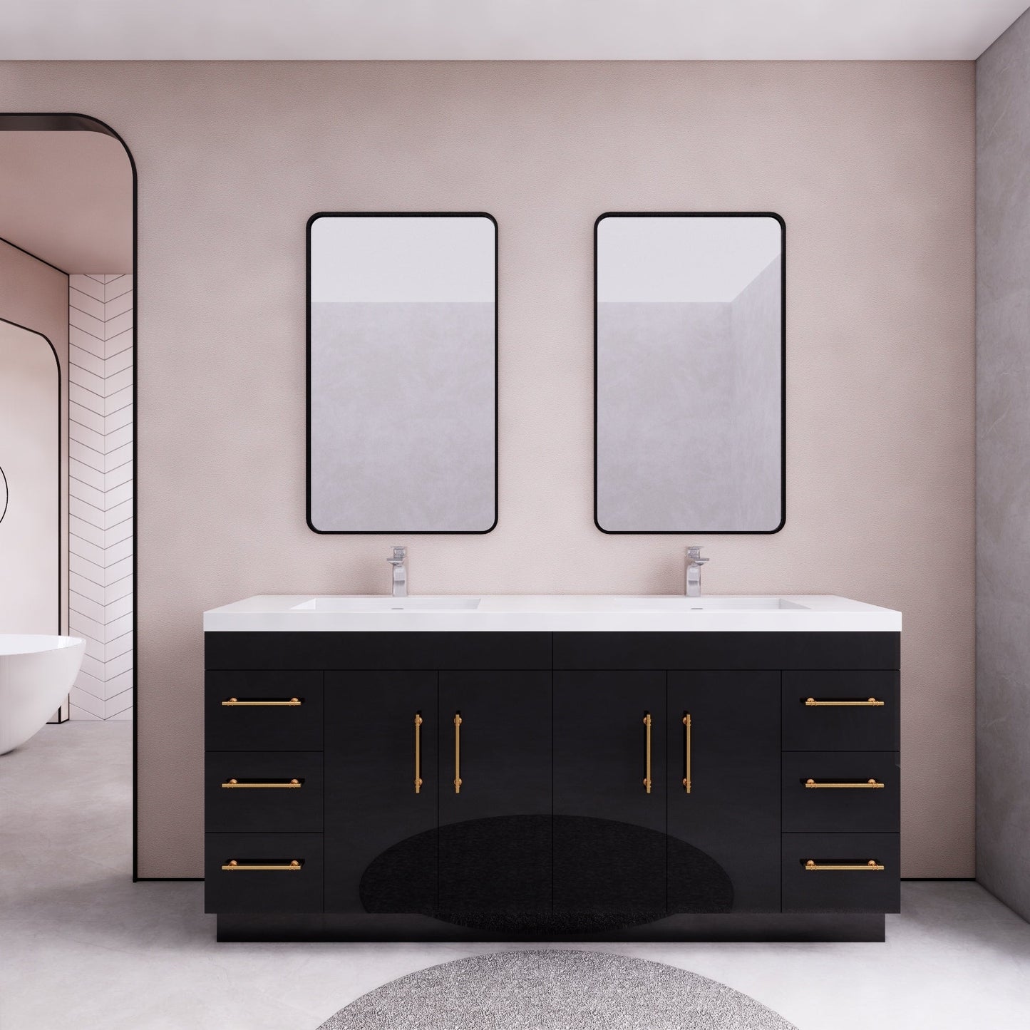 Eliza 72'' Freestanding Vanity with Double Sink