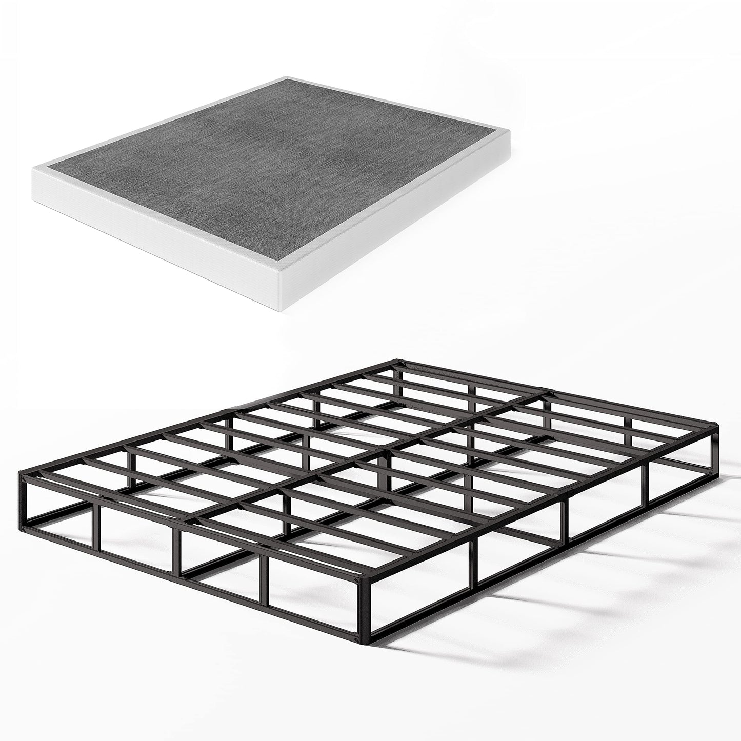 5 Inch Low Profile Metal Spring, Heavy Duty Structure with Grey Cover