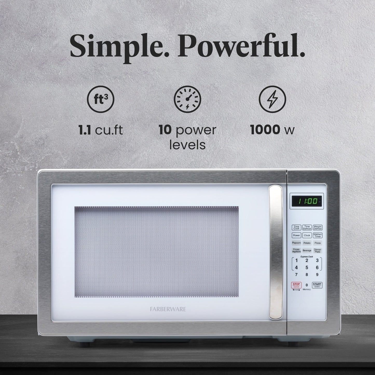 Farberware Classic 1.1 Cu. Ft. 1000-Watt Microwave Oven