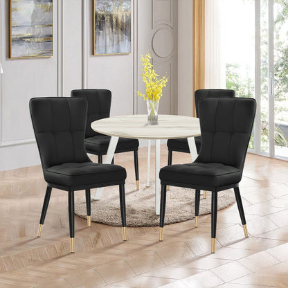 Faux Leather Upholstered Dining Chairs Set of 2/4